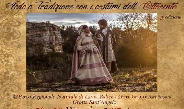 Bari, Lama Balice: presepe vivente in abiti ottocenteschi